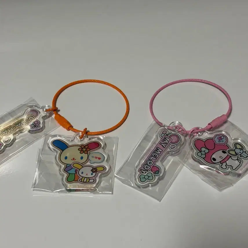 [BUNJANG] Sanrio Usahana and My Melody Acrylic Keyring Bundle Set / 산리오 아크릴 키링 우사하나/마이멜로디 2종 일괄
