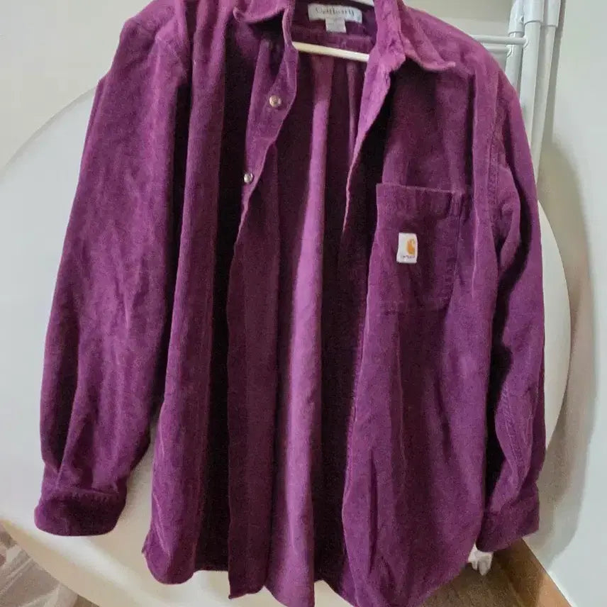 [BUNJANG] Carhartt Corduroy Shirt Purple / 칼하트 코듀로이 셔츠 퍼플