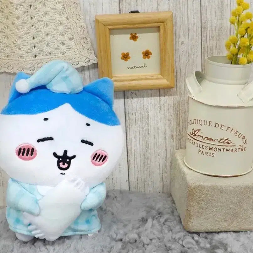 [BUNJANG] Chiikawa Hachiware Oyasumi Potetama Plush Doll (Pajama Ver.) / [미개봉]치이카와 하치와레 먼작귀 파자마 오야스미 포테타마 누이 인형