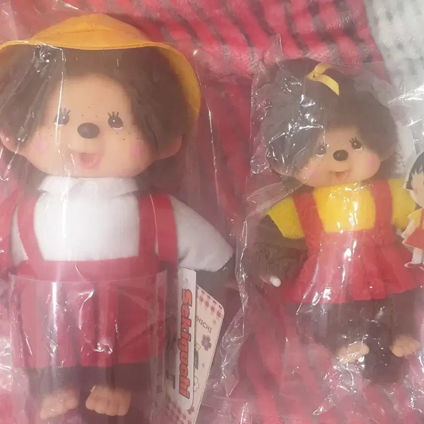 [BUNJANG] Monchhichi Maruko Collaboration Doll &amp; Keychain Set / 몬치치 마루코 콜라보 인형+키링 셋트