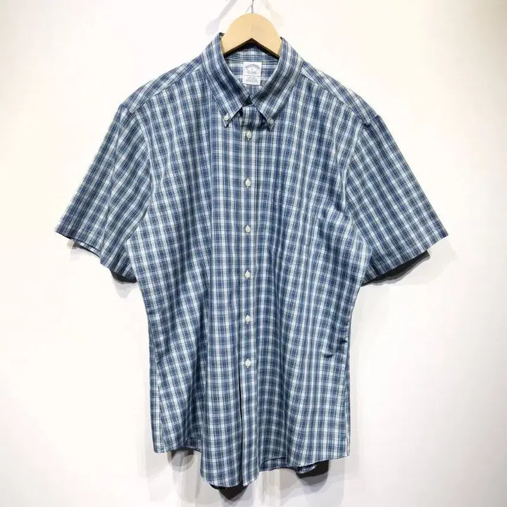 [BUNJANG] Brooks Brothers Original Check Polo Short Sleeve Shirt [L] / 브룩스브라더스 오리지널 체크 폴로 반팔셔츠[L]