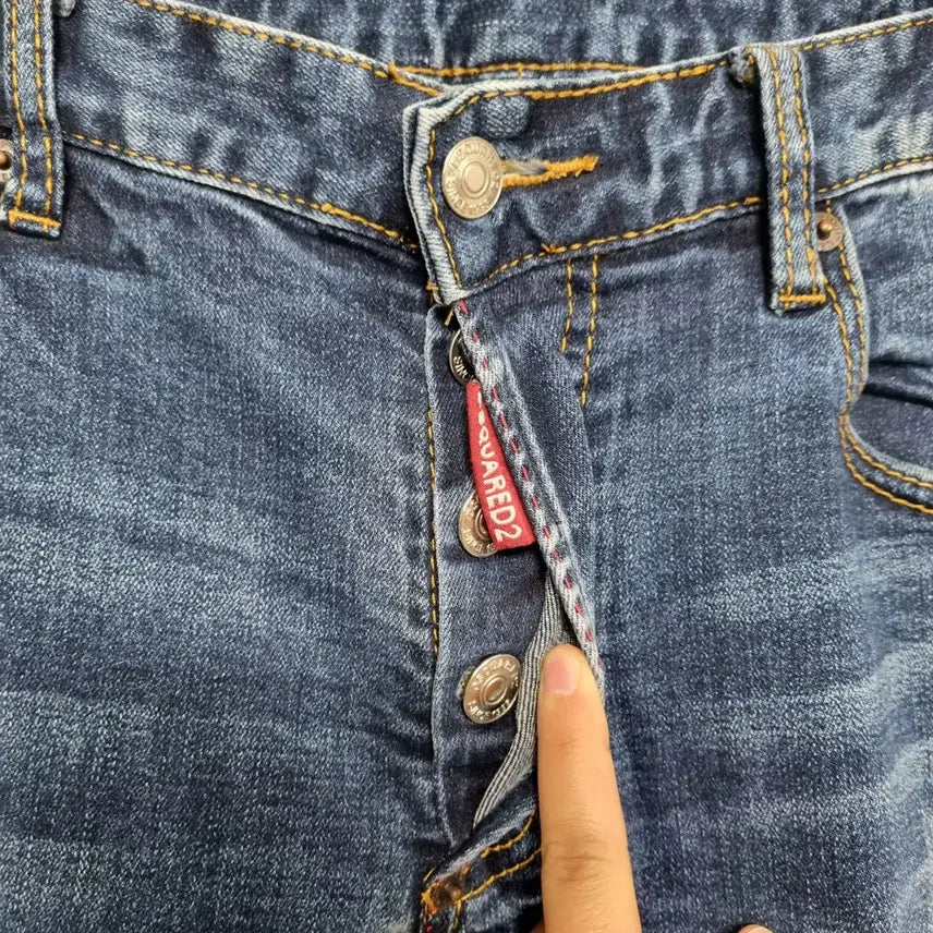 [BUNJANG] Dsquared2 31-32 Inch Denim Jeans / ㅡ 디스퀘어드2 데미지진 남 골반핏 31-32인치ㅡ0213