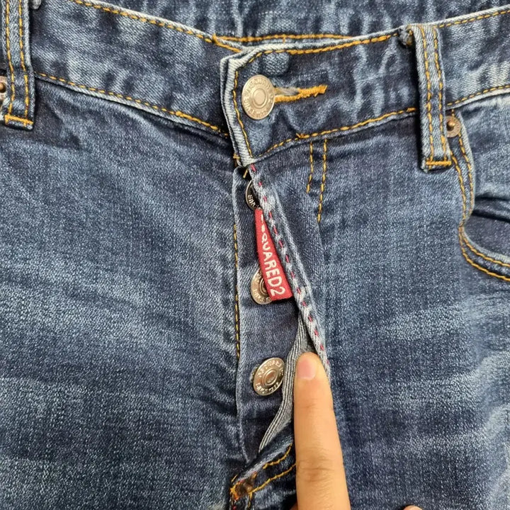 [BUNJANG] Dsquared2 31-32 Inch Denim Jeans / ㅡ 디스퀘어드2 데미지진 남 골반핏 31-32인치ㅡ0213