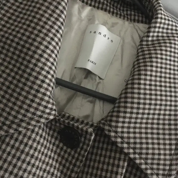 [BUNJANG] Sandro Check Trench Coat Long Jacket / 산드로 체크 트랜치 코트 롱자켓 34사이즈