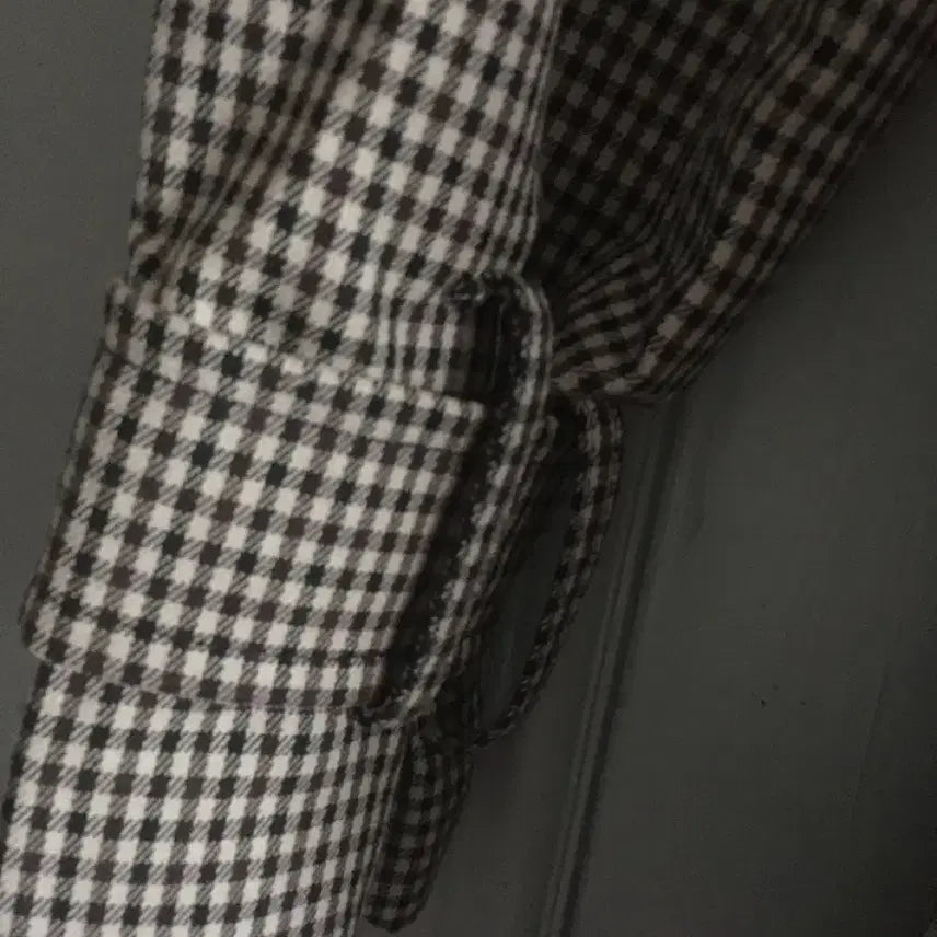[BUNJANG] Sandro Check Trench Coat Long Jacket / 산드로 체크 트랜치 코트 롱자켓 34사이즈
