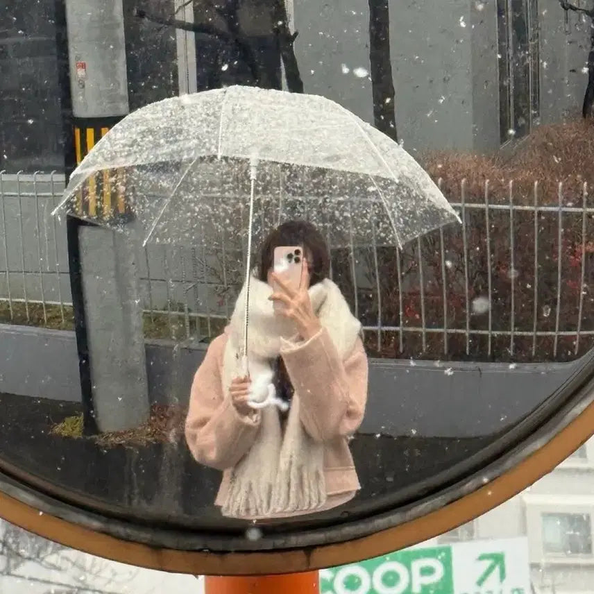 [BUNJANG] LaBelleBlanc Alpaca Hooded Coat - Pink / 라벨르블랑 알파카 후드 코트 핑크