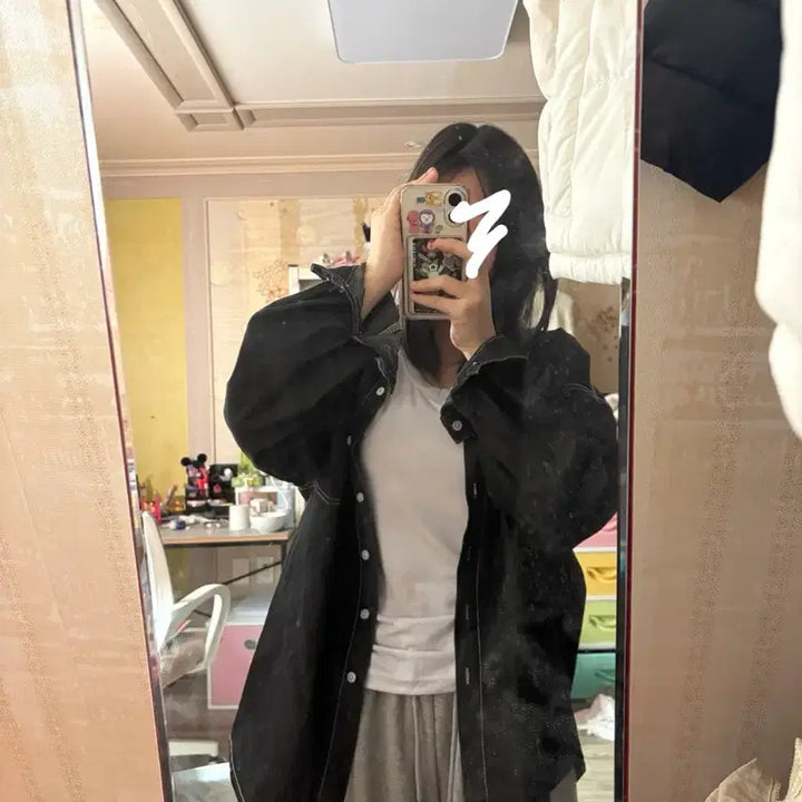 [BUNJANG] Black Denim Shirt / 블랙 데님 셔츠