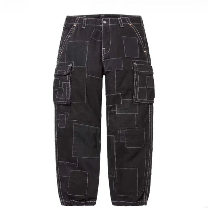 [BUNJANG] Supreme x True Religion Patchwork Cargo Pants Black / [34] 슈프림 x 트루릴리전 패치워크 카고 팬츠 블랙