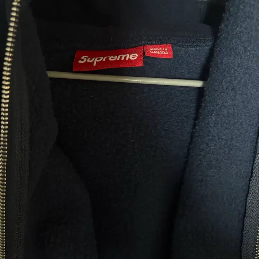 [BUNJANG] Supreme Small Box Navy Zip Up Hoodie L / 슈프림 스몰 박스 네이비 집업 후드 L