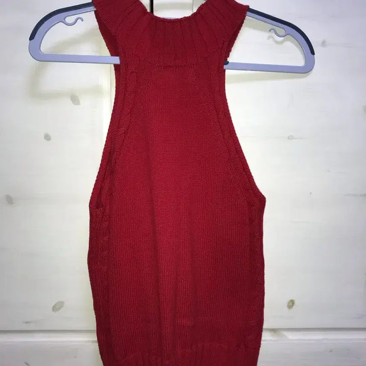 [SOLD OUT] 페일제이드 코튼 홀터넥 니트 탱크 탑 레드 2사이즈 m