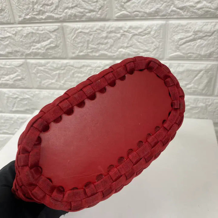 [BUNJANG] FERRAGAMO Red Woven Mini Handle Bag / FERRAGAMO / 빈티지 살바토레 페라가모 레드 우븐 미니 핸들백