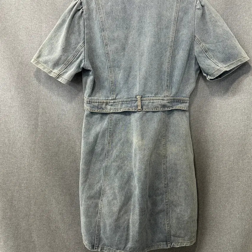 [BUNJANG] Vintage Washed Denim Button Dress / 빈티지 워싱 데님 버튼 원피스