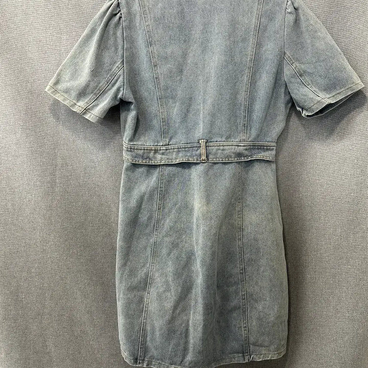 [BUNJANG] Vintage Washed Denim Button Dress / 빈티지 워싱 데님 버튼 원피스