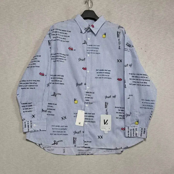 [BUNJANG] V2 Oversized Spring/Autumn Shirt / 새상품 V2 빅사이즈 봄가을 오버핏 남방 남115ㅡ0213