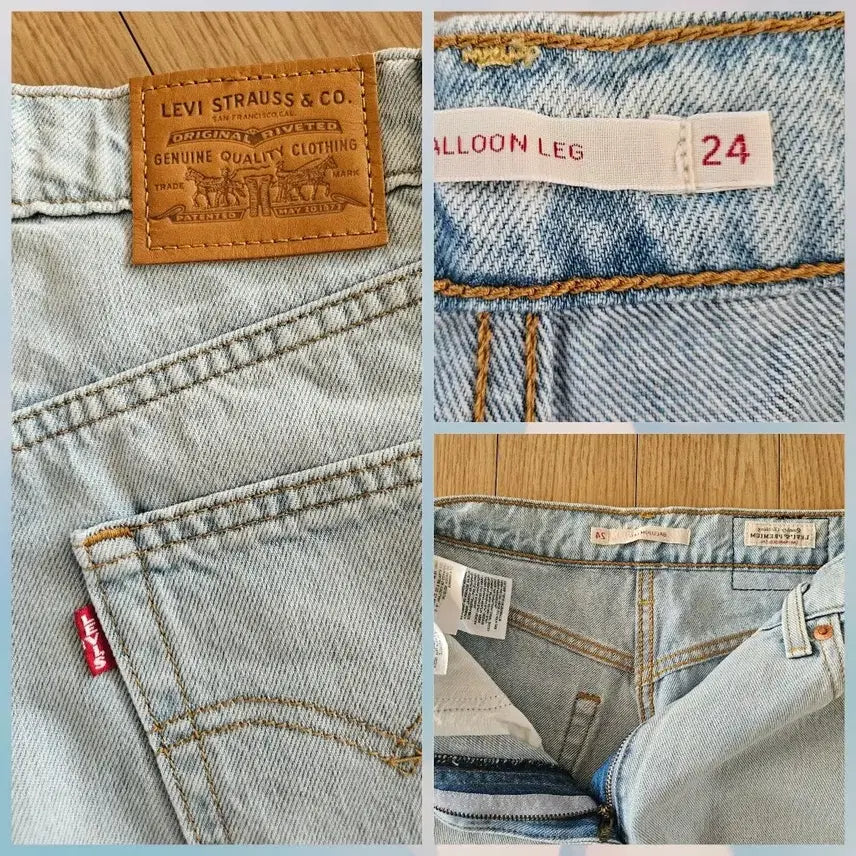 [BUNJANG] Levi's Denim Pants - Light Wash - Size 24 / 리바이스 배기스타일 데님 24. 연청