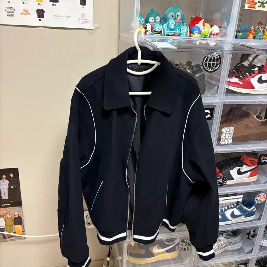 [BUNJANG] KIMSEJEONG Varsity Jacket Navy / 키뮤어 울 바시티 자켓 네이비