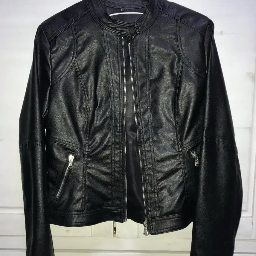 [BUNJANG] Vintage Line Zipper Rider Leather Jacket L / 빈티지 라인 지퍼 라이더 레더 자켓 L