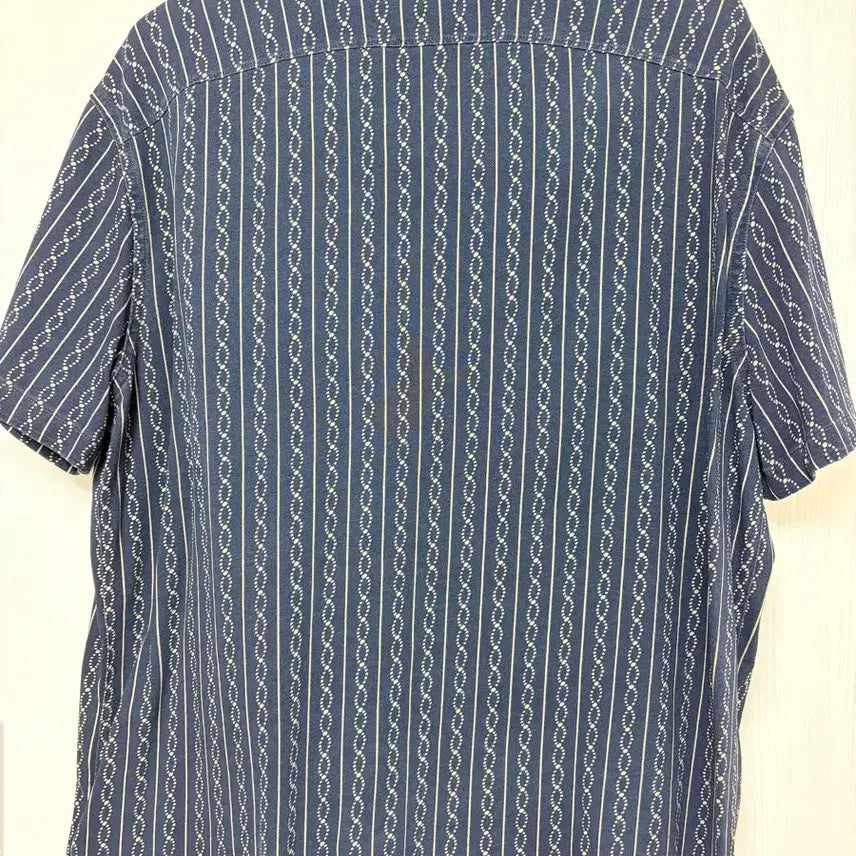 [BUNJANG] RRL Indigo Print Jersey Camp Shirt / RRL 인디고 프린트 저지 캠프 셔츠 L