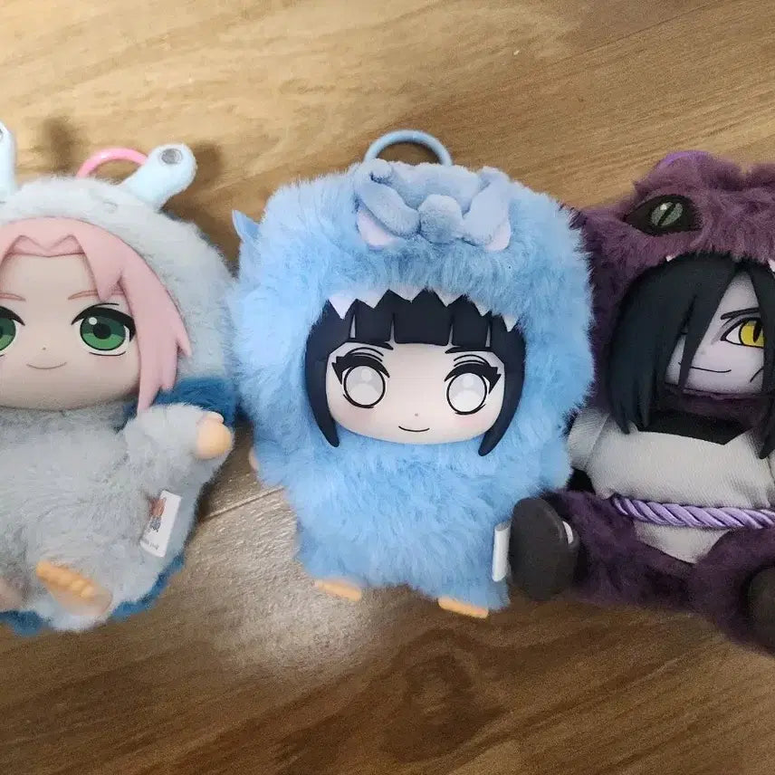 [BUNJANG] Naruto Sakura, Hinata, Orochimaru Keyring Doll Set / 나루토 키링 인형 3종 세트
