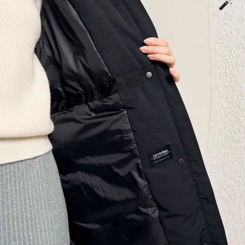 [BUNJANG] Hanseom Mine Layered Emblem Goose Down Jumper / 22F/W 한섬 마인 정품 레이어 엠블럼 구스다운 점퍼