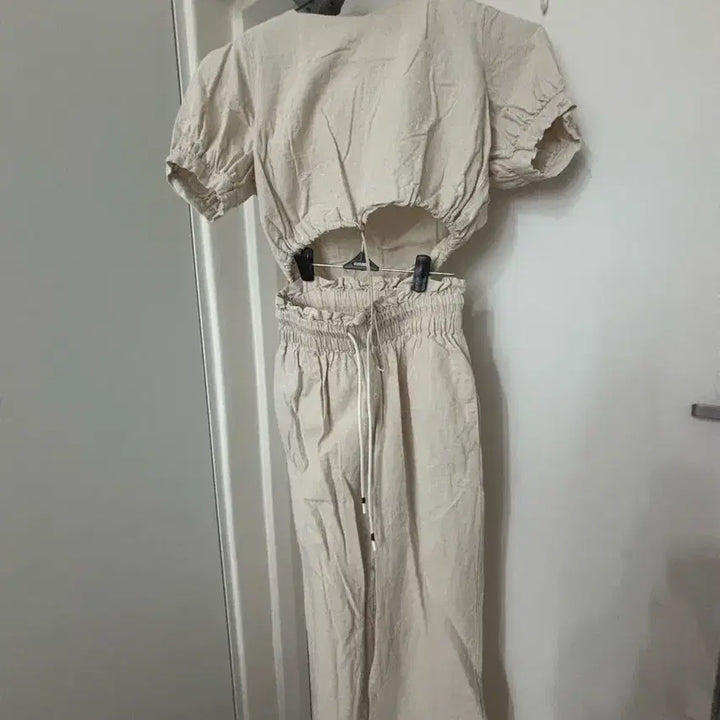 [BUNJANG] Linen Two-Piece Coordinate Set / 새상품) 린넨 투피스 코디 세트 free