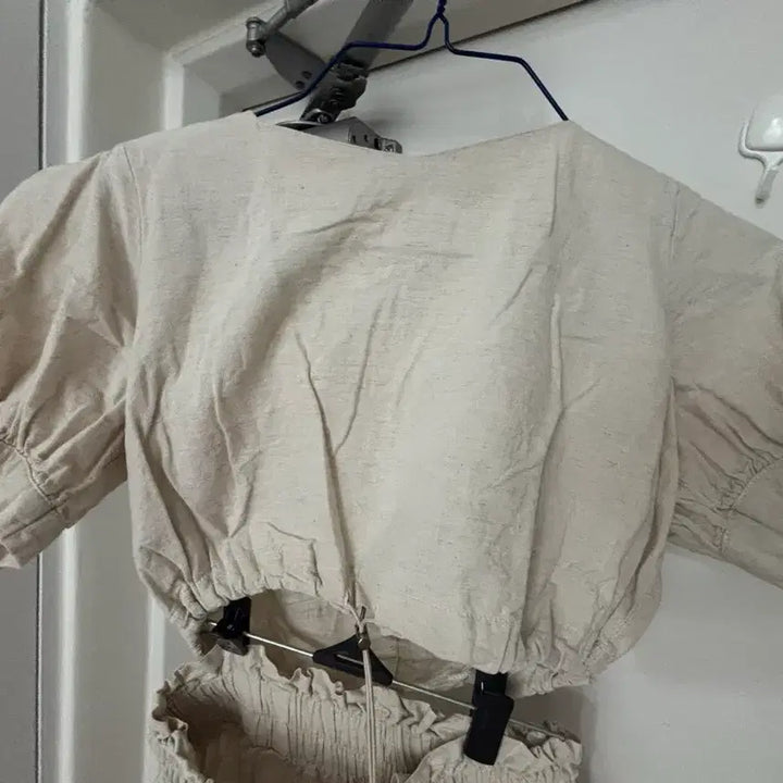 [BUNJANG] Linen Two-Piece Coordinate Set / 새상품) 린넨 투피스 코디 세트 free