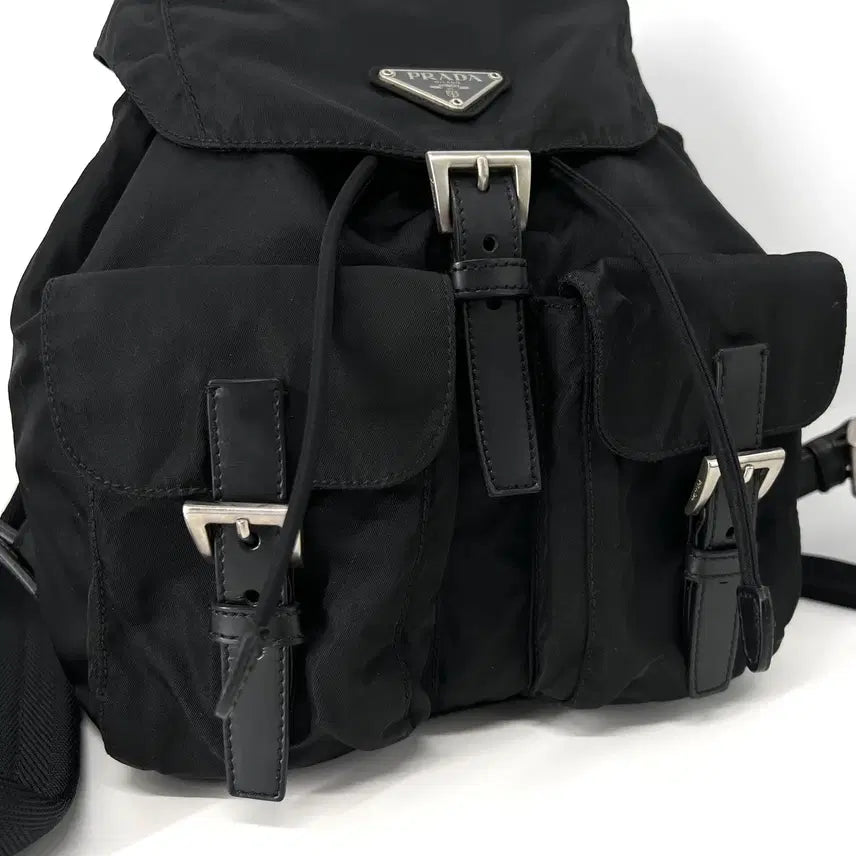 [BUNJANG] Prada Nylon Backpack Black Small / [감정완료] 프라다 삼각로고 나일론 백팩 블랙 스몰