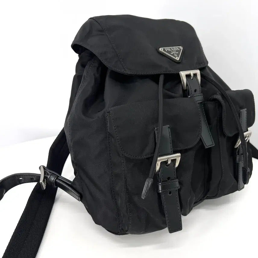 [BUNJANG] Prada Nylon Backpack Black Small / [감정완료] 프라다 삼각로고 나일론 백팩 블랙 스몰