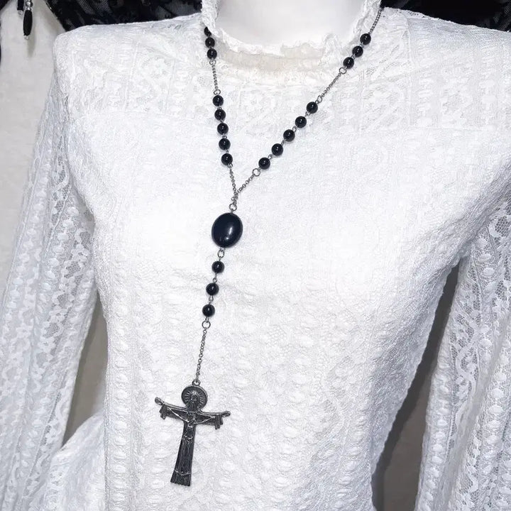 [BUNJANG] Romantic Gothic Frill Lace See-through Blouse / 로맨틱고딕 엔젤릭 프릴레이스 시스루 블라우스 로걀탑 고스로리 페어리 핀터