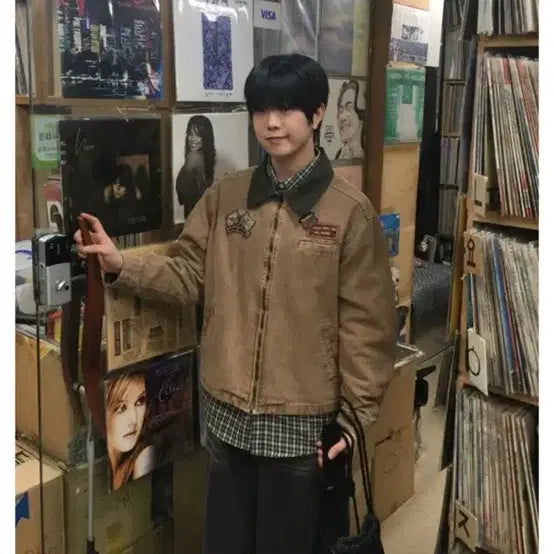 [SOLD OUT] 투븐 타지키 체크 긴팔 셔츠 블랙
