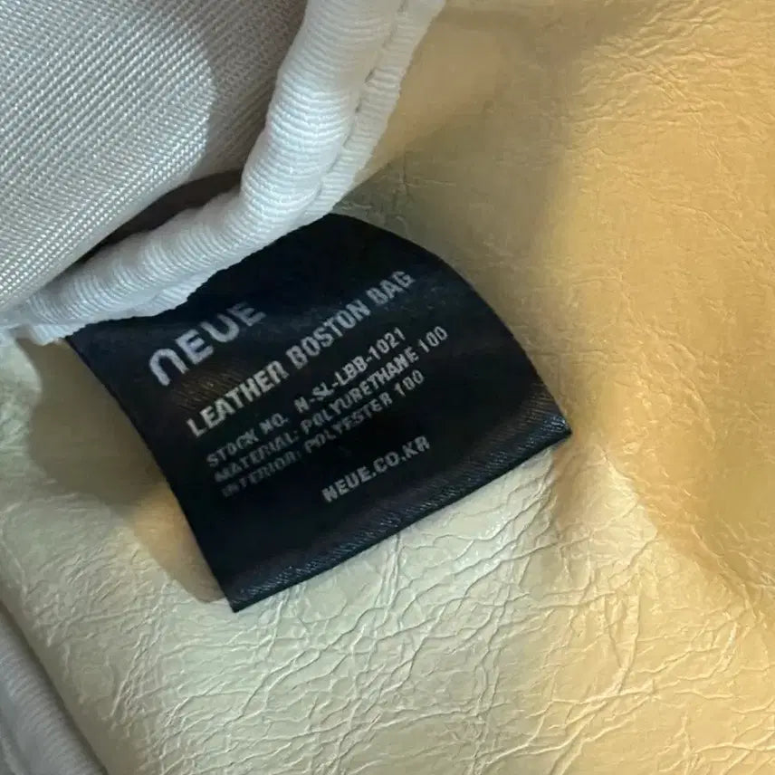 [BUNJANG] NOIE Leather Boston Bag (Beige, M Size) / 노이에 레더 보스턴백 (베이지, M 사이즈)