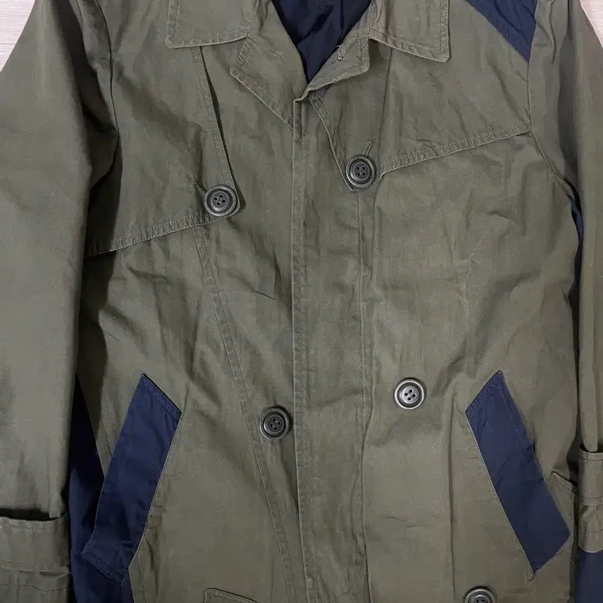 [BUNJANG] Mihara Yasuhiro Kaki Cotton Trench Coat / 미하라 야스히로 카키 코튼 트렌치코트