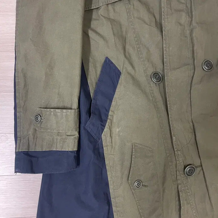 [BUNJANG] Mihara Yasuhiro Kaki Cotton Trench Coat / 미하라 야스히로 카키 코튼 트렌치코트