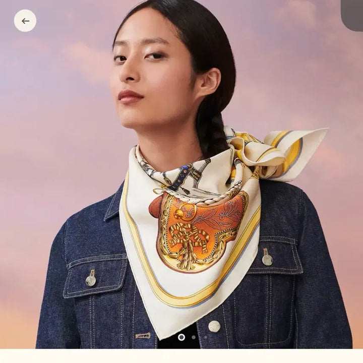 [BUNJANG] Hermes Grand Apparat Scarf 90 Carre / 에르메스 Grand Apparat 스카프 90 까레