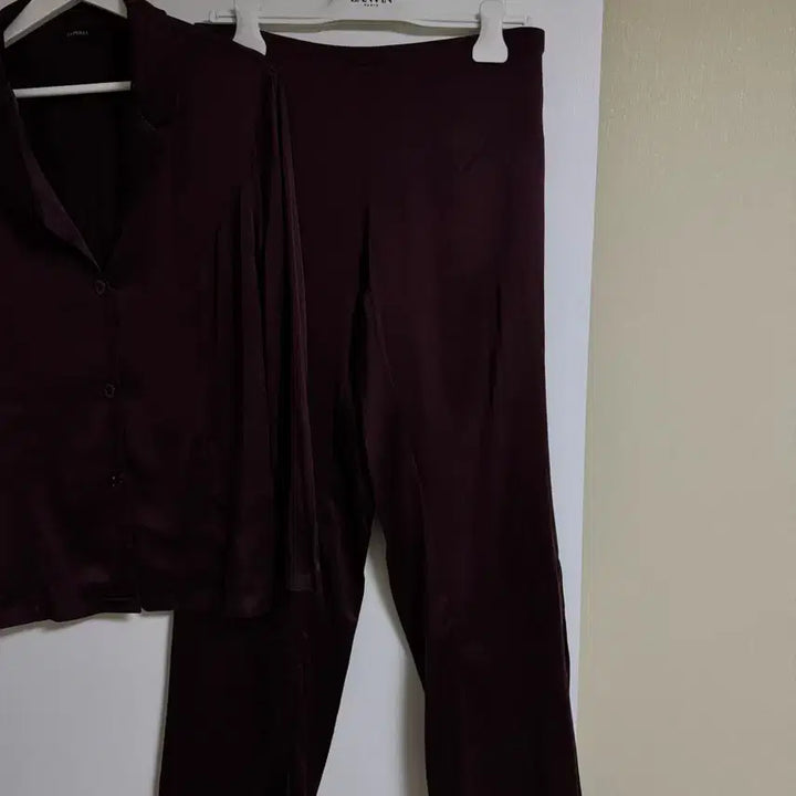 [BUNJANG] La Perla Burgundy Pajama Set / [LA PERLA] 라펠라 버건디 상하의 파자마 잠옷 세트