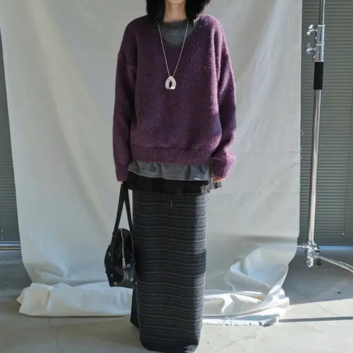 [BUNJANG] Picky Society Fleece Oversized T-Shirt Charcoal / 피키소사이어티 Fleece Oversized T (Charcoal)