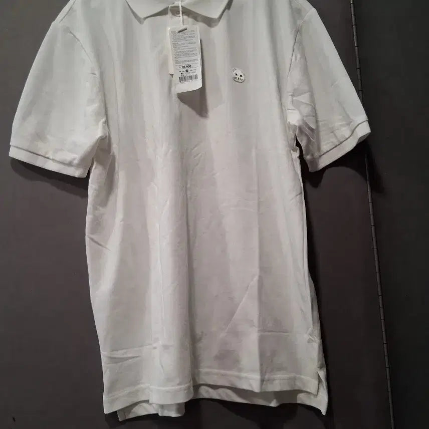 [BUNJANG] Project M Cat Character Polo Shirt / 흰색 캐릭터 반팔 카라티  프로젝트M 고양이