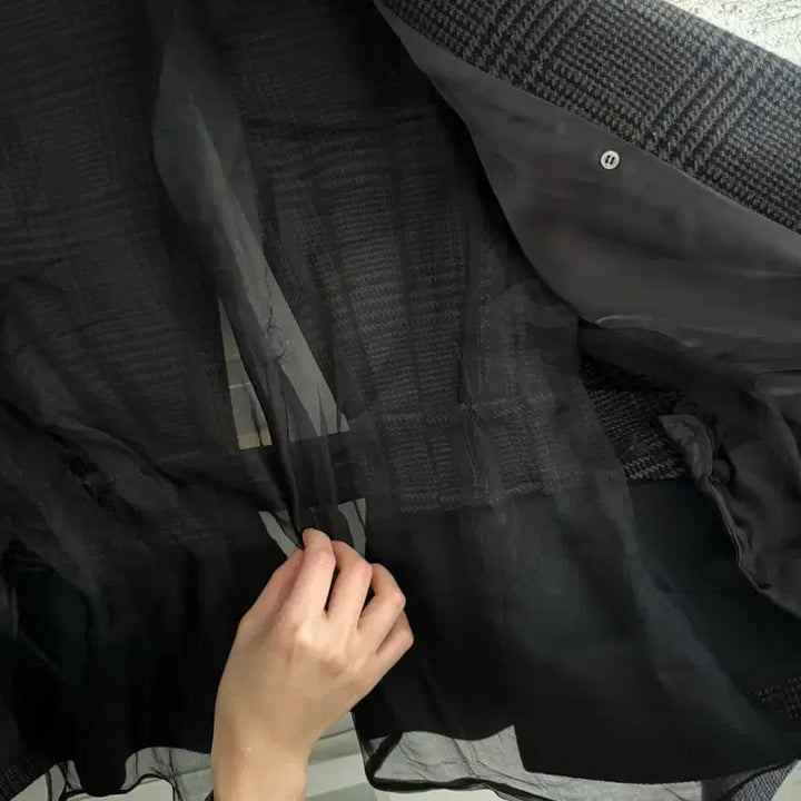 [BUNJANG] 10 Corso Como Check Double Breasted Jacket / [10 꼬르소 꼬모] 체크 더블 브레스트 자켓 S