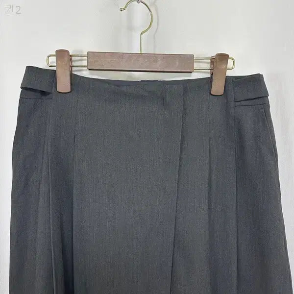 [BUNJANG] G Studio Women's Wide Slacks Gray 77 / G스튜디오 여자 통넓은 와이드 슬랙스 바지 구77