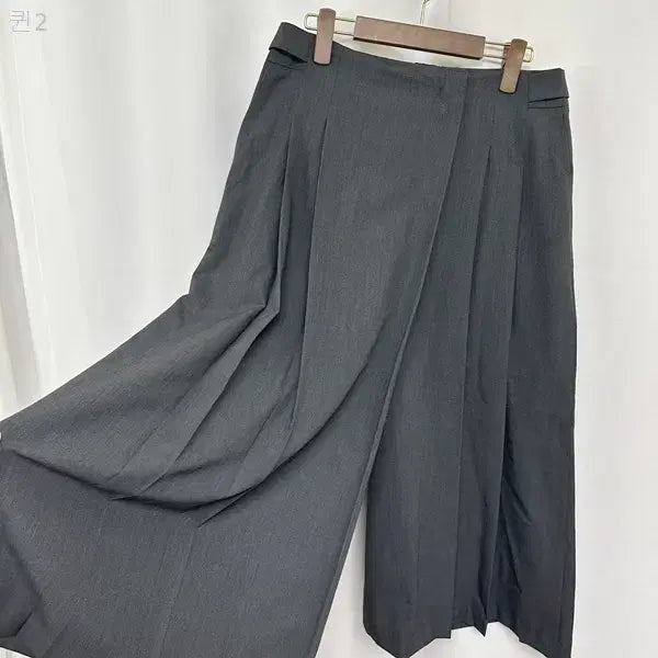[BUNJANG] G Studio Women's Wide Slacks Gray 77 / G스튜디오 여자 통넓은 와이드 슬랙스 바지 구77