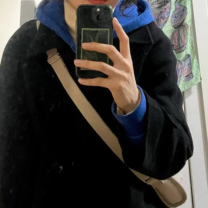 [BUNJANG] Stussy Blue Cropped Hoodie Zip-Up / 스투시 블루색상 후드집업
