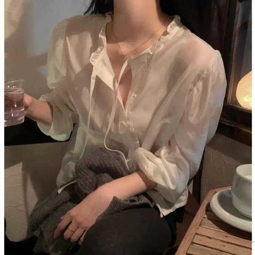 [BUNJANG] Monerf Knit Blouse Coordinate Set / 모너프 니트 블라우스 코디세트