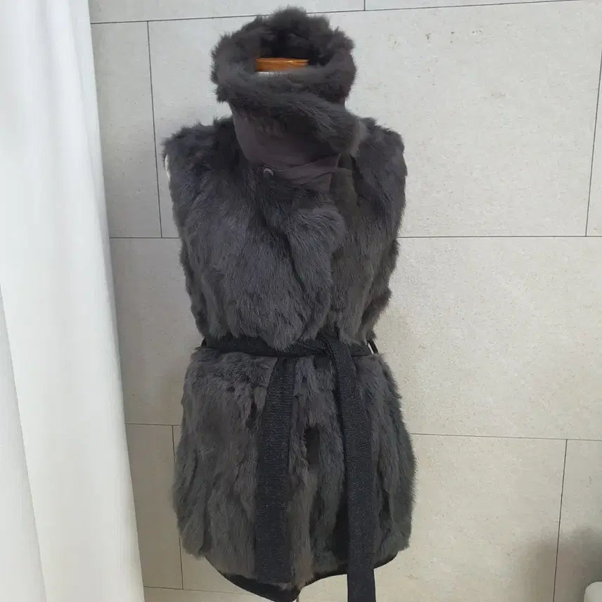 [BUNJANG] Real Fur Long Vest / 리얼퍼 롱베스트