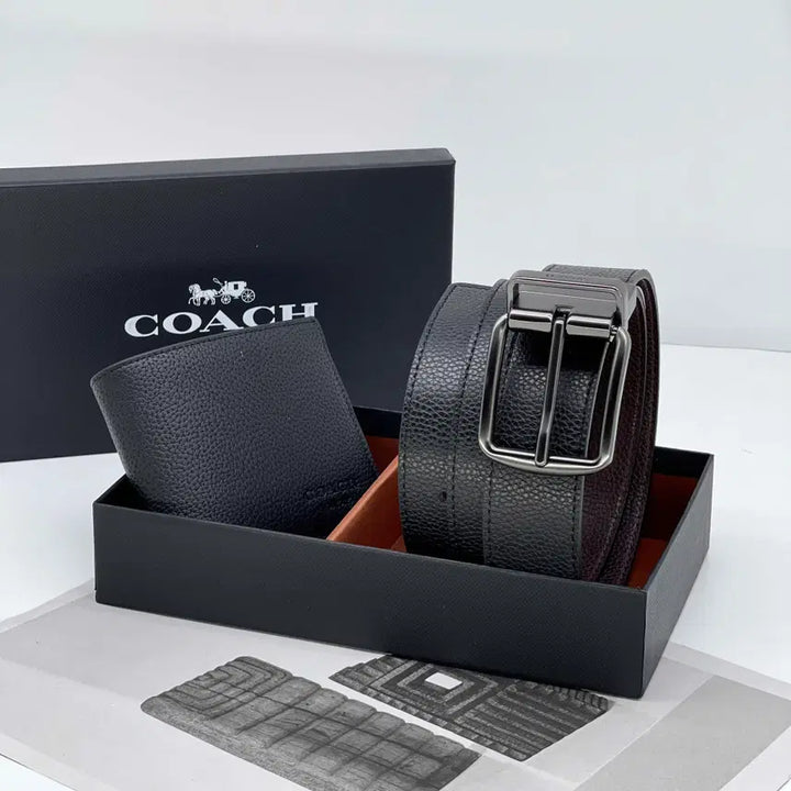 [BUNJANG] Coach Standard Wallet and Reversible Belt Set / 코치 스탠다드 지갑 양면 벨트 세트 새상품