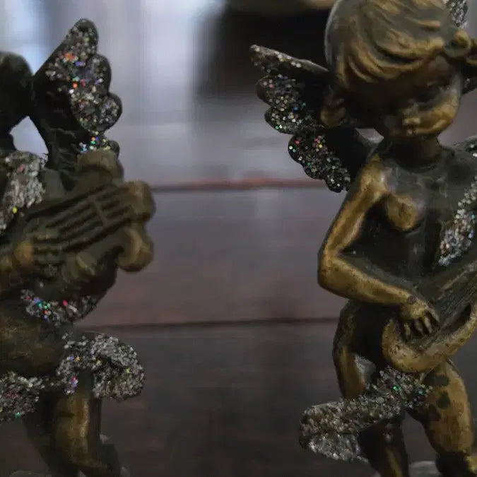 [BUNJANG] Antique Angel Figurines Set / 주석인형 4개