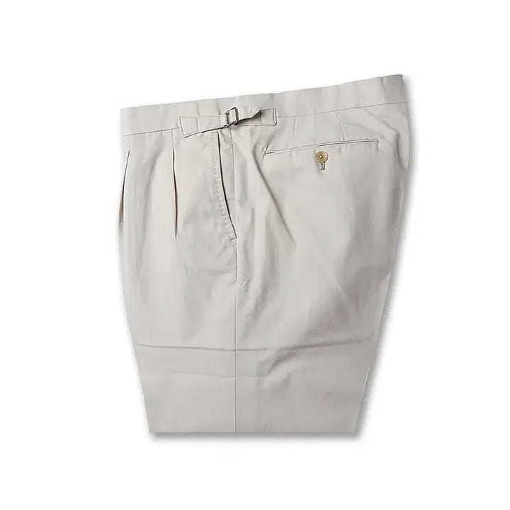 [BUNJANG] Ring Jacket Light Gray Cotton Two-Pleats Classic Trouser / 링자켓 [Ring Jacket] 라이트 그레이 코튼 투플리츠 트라우저
