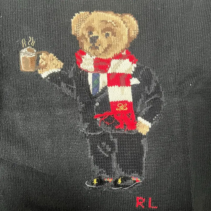 [BUNJANG] Polo Coffee Bear Knit M / 폴로 커피베어 니트 M