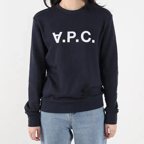 [BUNJANG] A.P.C. Navy XL Men's Sweatshirt / 아페쎄 A.P.C. 맨투맨 네이비 XL 새상품 네이비 남여공용