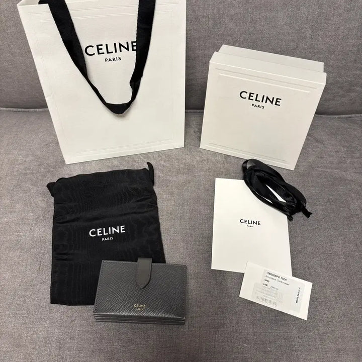 [BUNJANG] Celine Accordion Card Holder Wallet - Grey Calfskin (Full Set) / (정품/풀세트) 셀린느 아코디언 카드 홀더 카드 지갑 / 그레이 카프스킨
