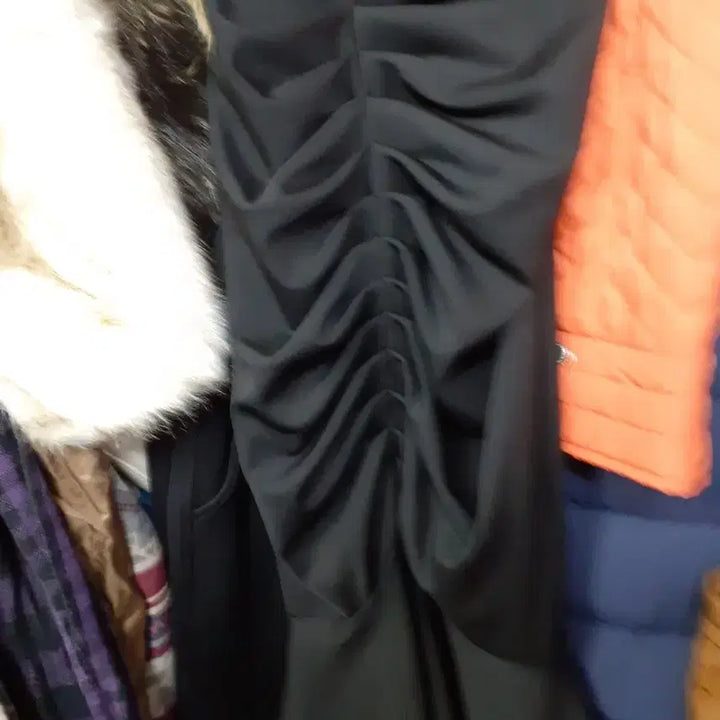[BUNJANG] Black Shirring Tube Top Long Dress 44 / 블랙 셔링 튜브탑 롱 드레스44